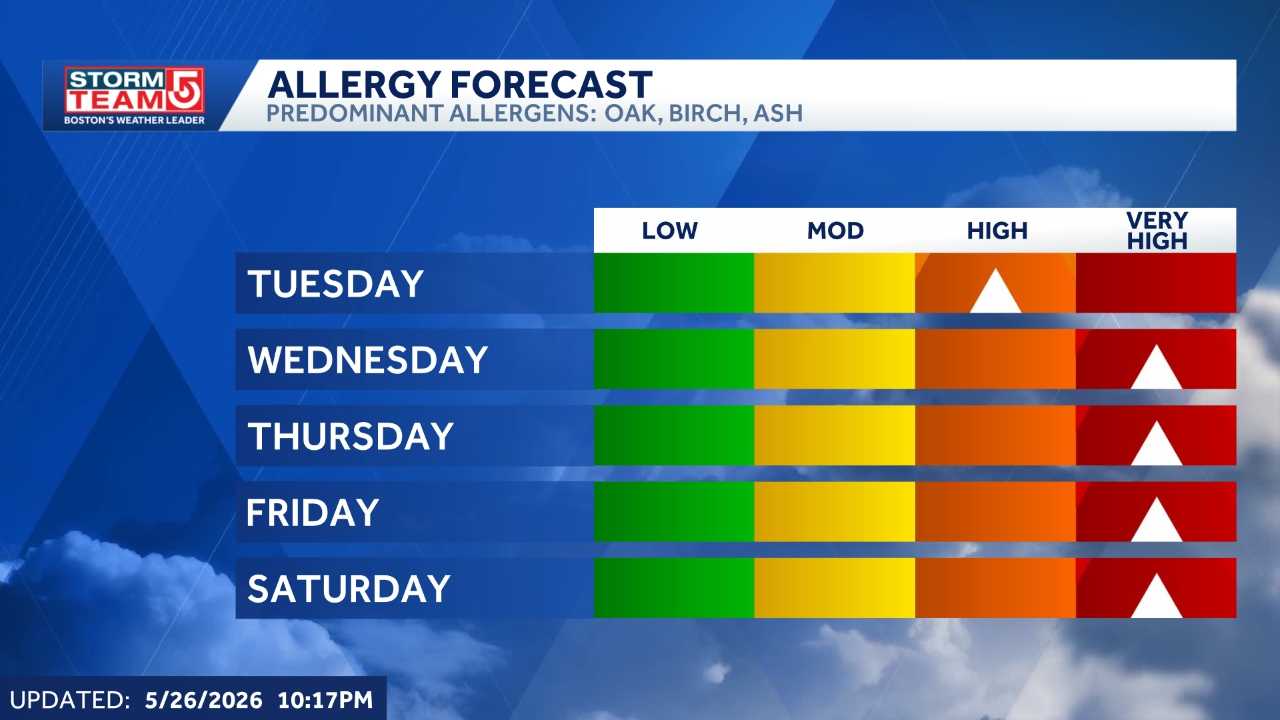 Memorial Day weekend showers bring periods of relative allergy relief