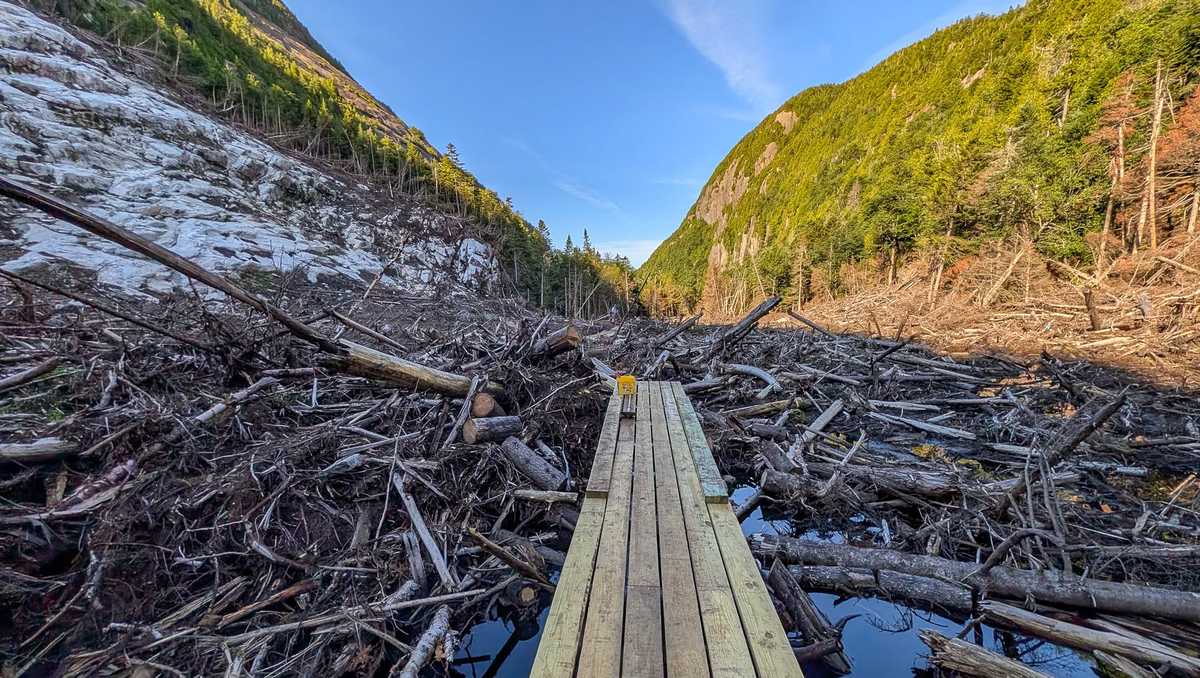 Images: Avalanche Pass Trail repair underway after 2025 landslide