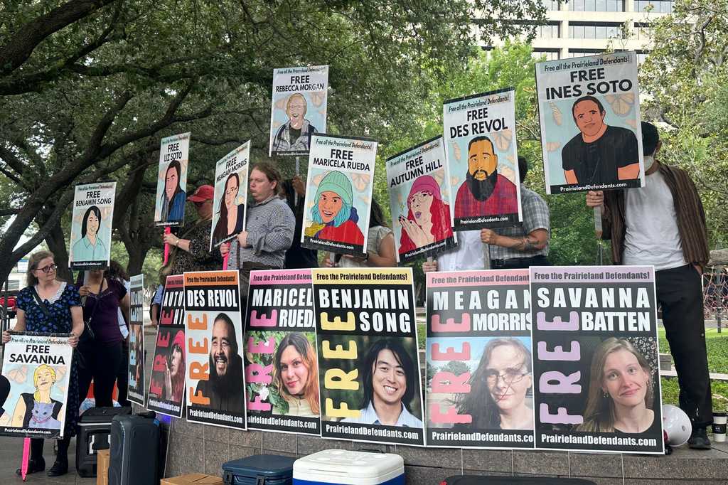 8 convicted in Texas immigration center shooting and protest are sentenced to decades in prison