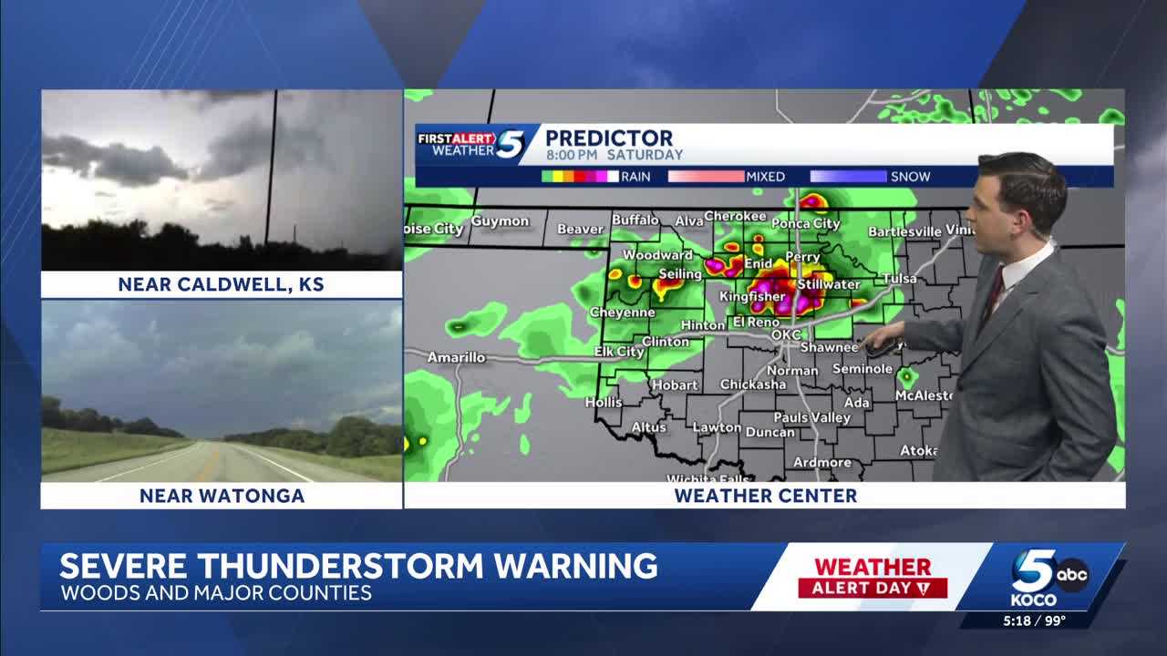 UPDATES: Severe storms firing off across Oklahoma with hail, wind threat