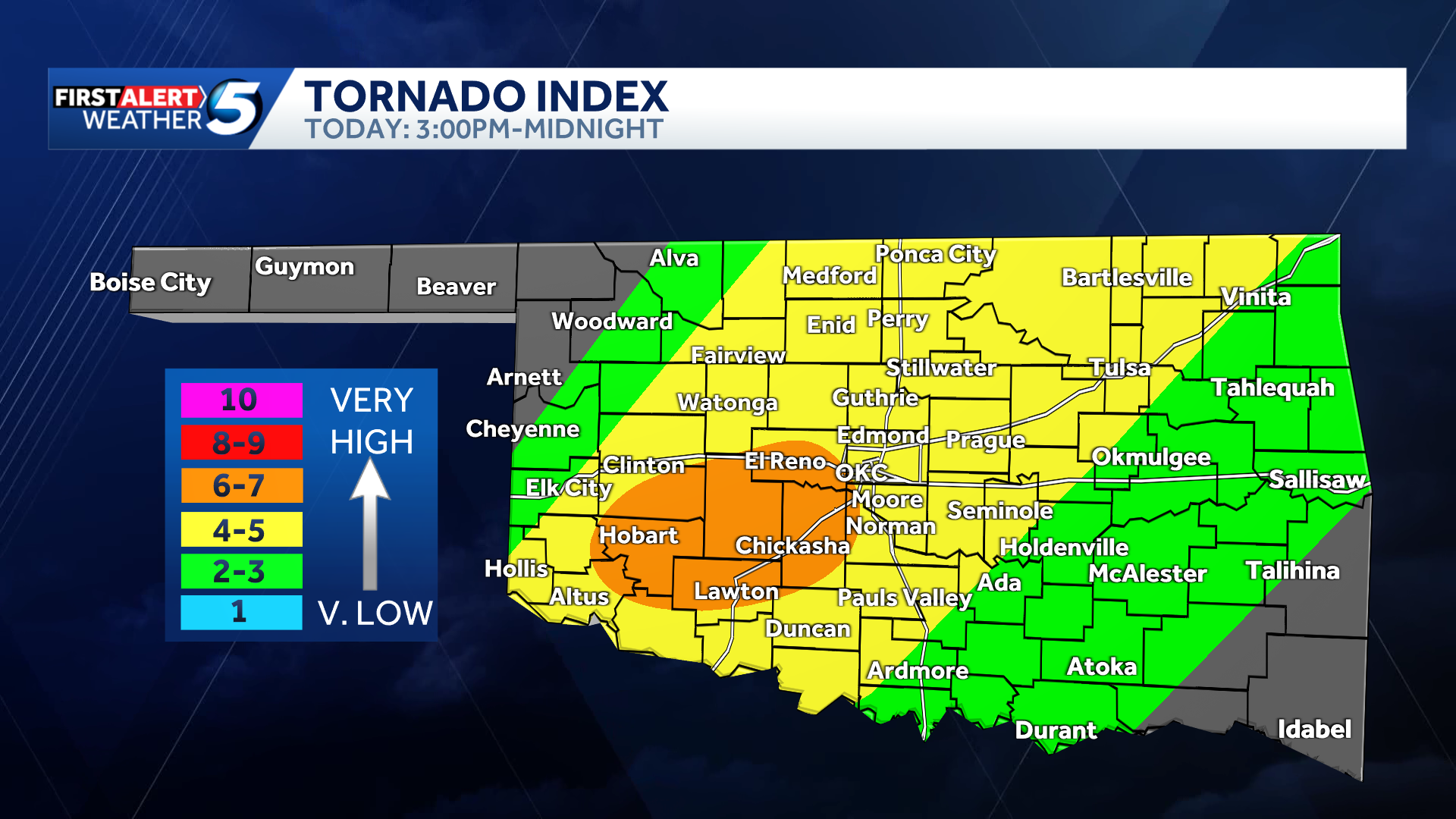TIMELINE: Severe storms move to eastern Oklahoma on Tuesday - KOCO