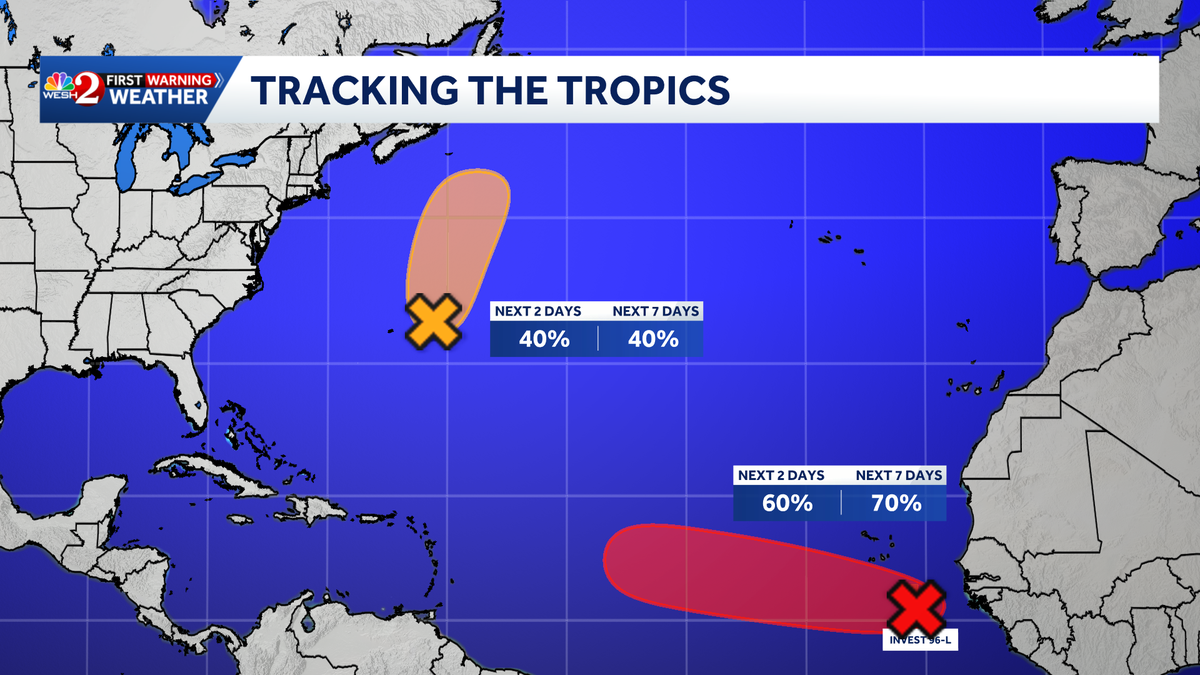 NHC monitors 2 Atlantic systems that could strengthen into tropical depressions