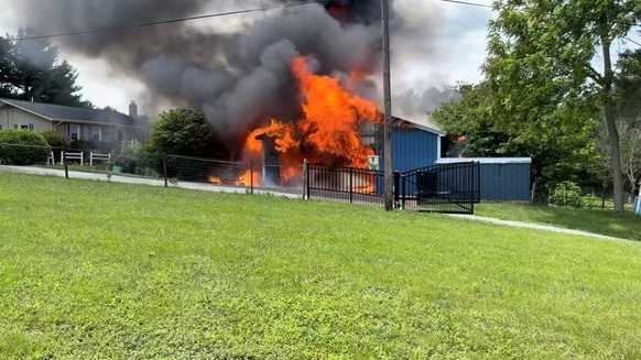 Mount Airy garage fire causes $100K damage, OSFM says