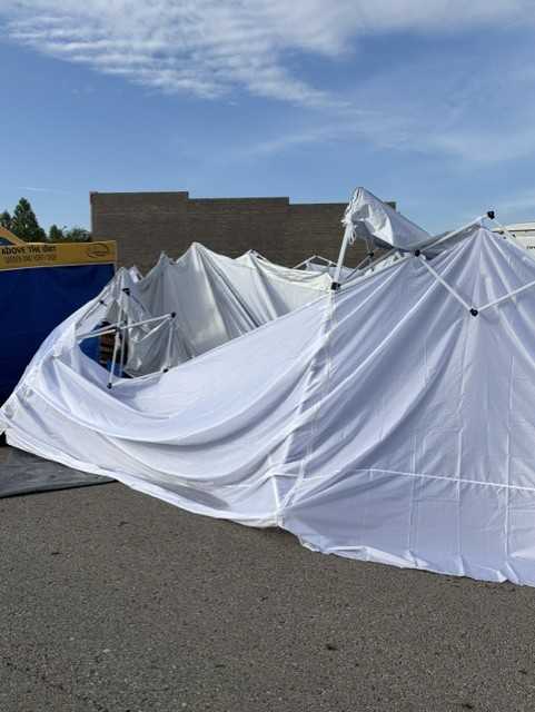 storm damage at norton commons art festival