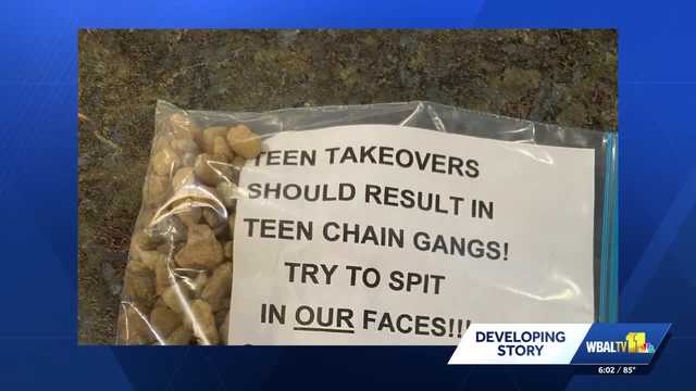 Baltimore police investgate possible hate crime after 'teen takeovers' notes thrown in Fells Point
