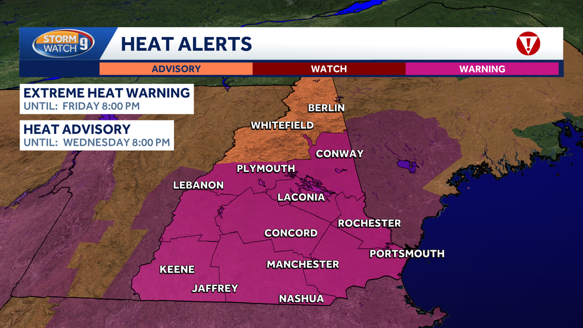 Extreme heat moving into New Hampshire
