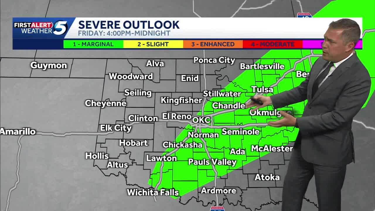 TIMELINE: Chilly temps before warmup, severe weather risk returns to Oklahoma
