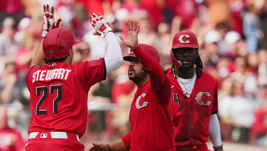 PHOTOS: Reds debut new City Connect uniforms during series with Los Angeles Angels