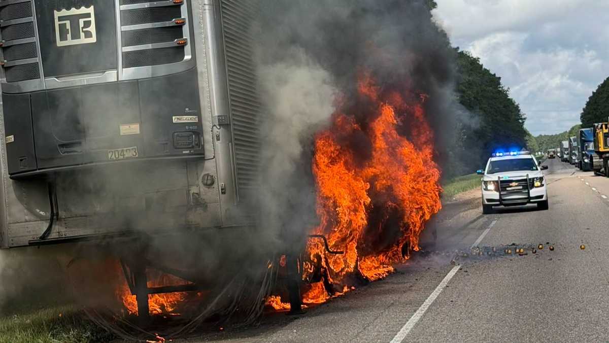 Traffic Alert: Trailer fire near St. Tammany-Tangipahoa Parish line