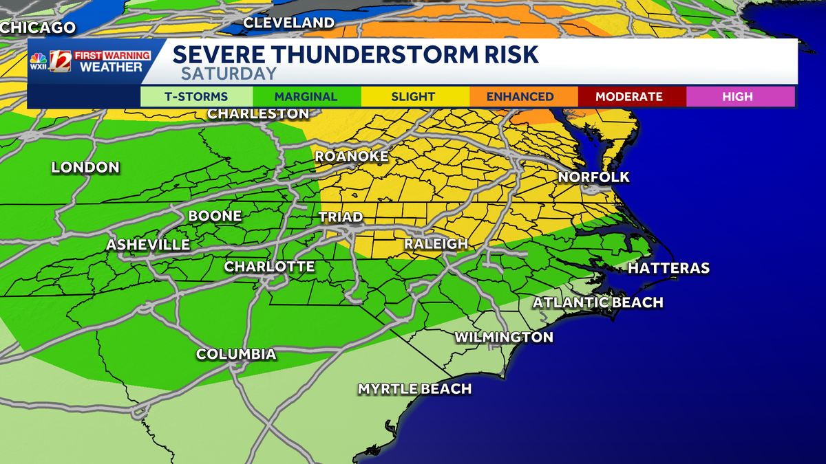Weather alerts possible for severe weekend storms in North Carolina