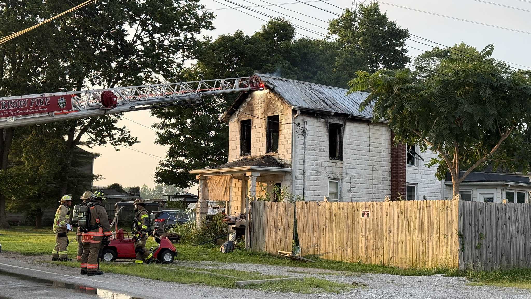 Officials : No injuries reported after early morning fire at Harrison home