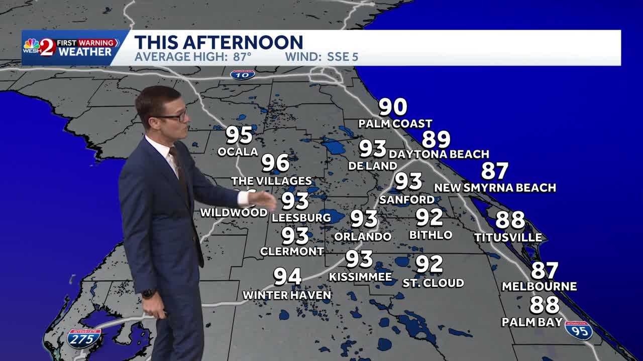 Near-record heat builds across Central Florida today