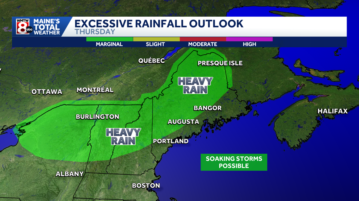 Impact Weather Thursday As More Rain Arrives In Maine