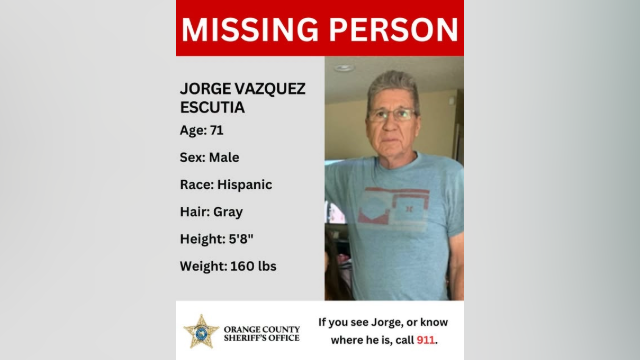 Large deputy presence near home in Orlando where missing man was last seen