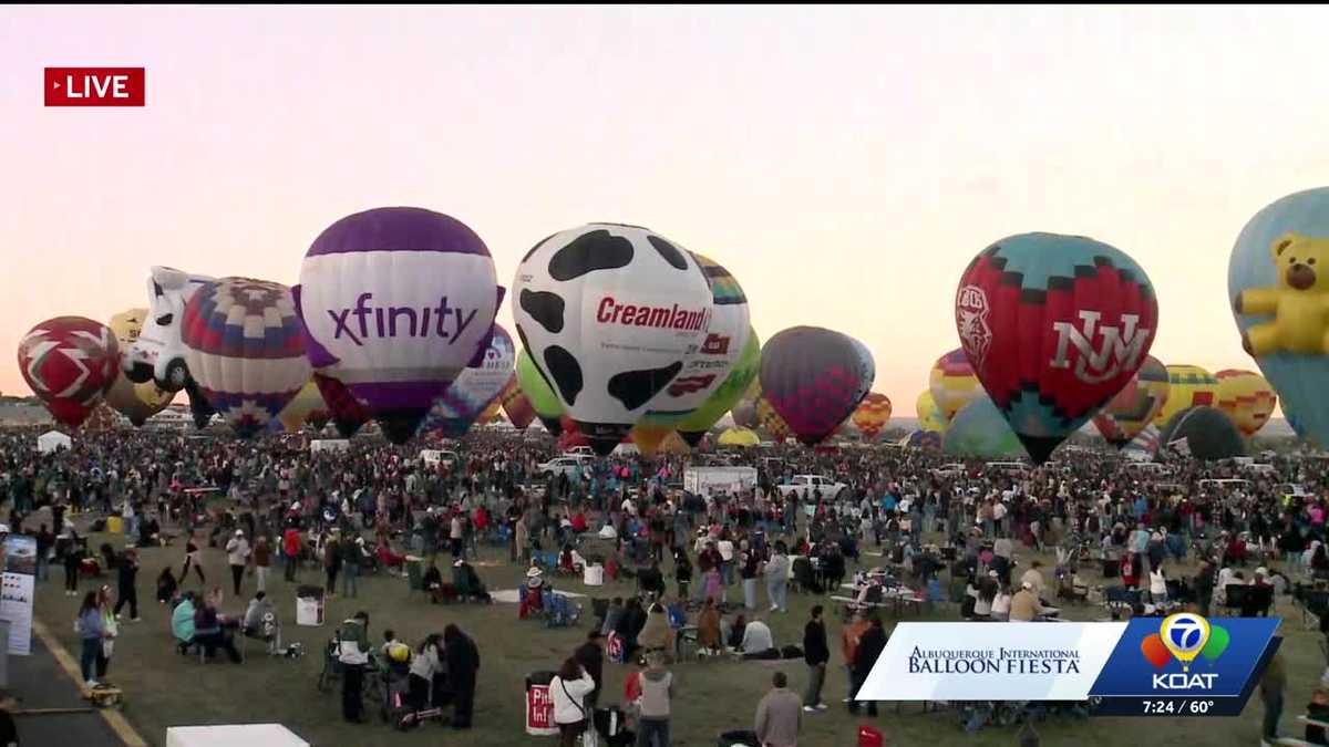 Winds ground balloons for static display on final day of Balloon Fiesta