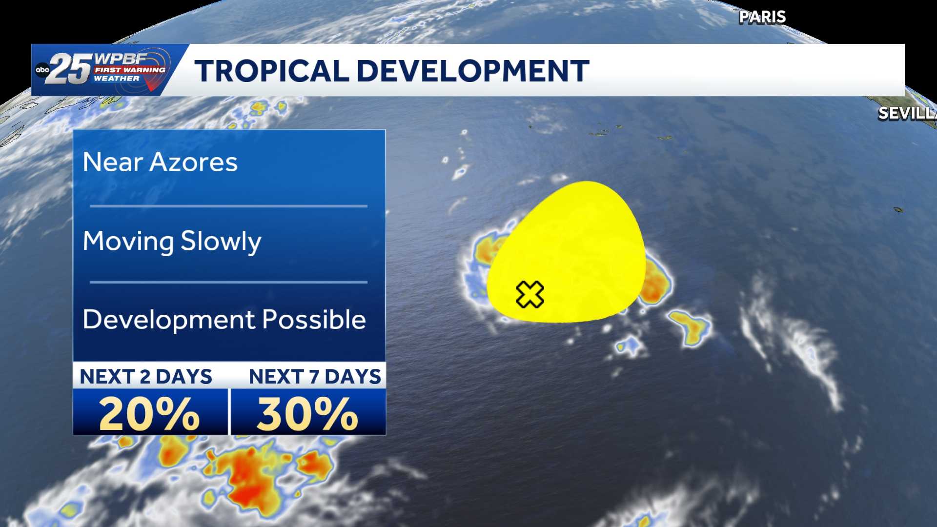 NHC tracks 2 Atlantic disturbances, one near Bermuda as development odds drop