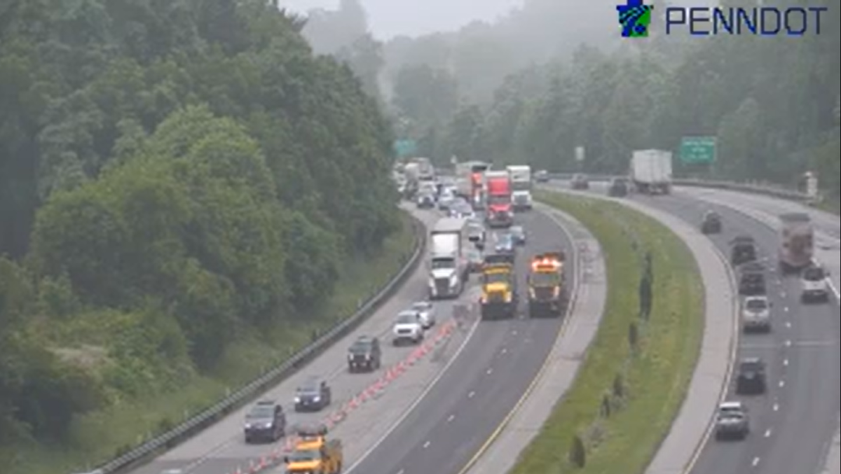Part of Route 222 North closed in Berks County due to vehicle fire