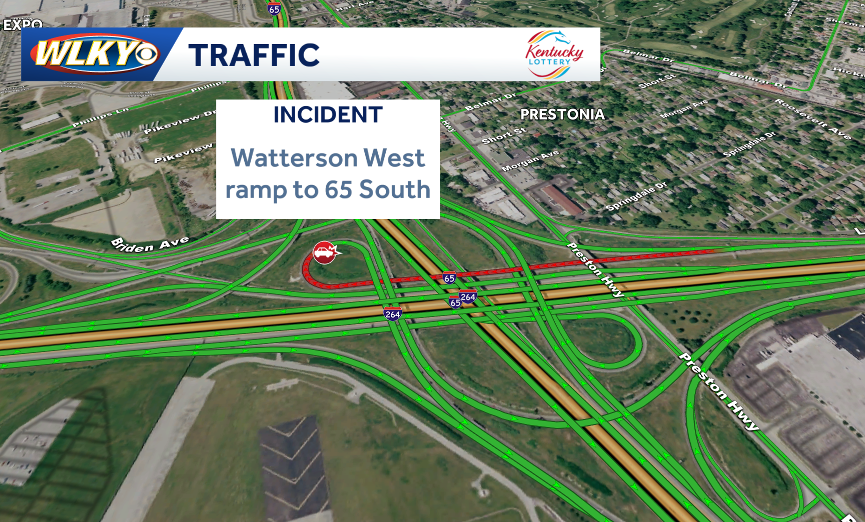 Emergency Ramp Building Overturned semi shuts down ramp for second time this week - WLKY