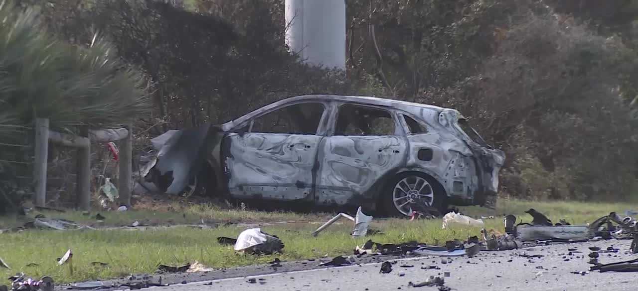 Driver ejected and killed after car bursts into flames in wrong-way chase on US 1