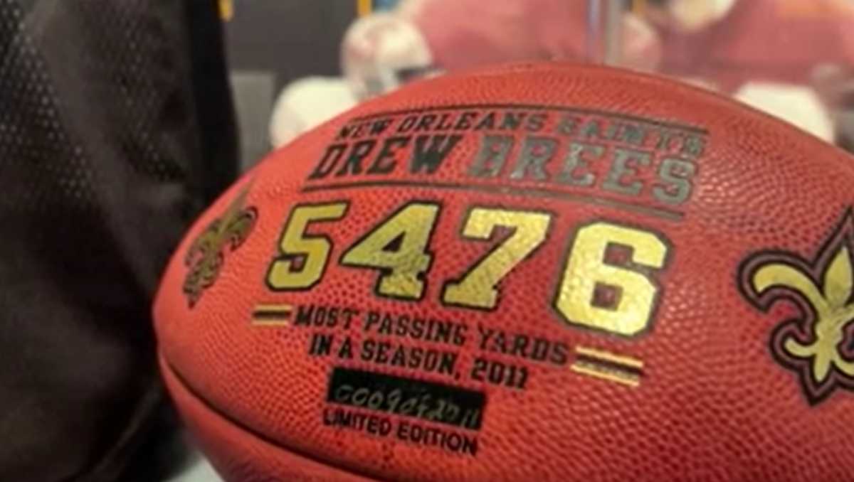 Drew Brees Pro Football Hall of Fame display debuts in Canton, Ohio ahead of enshrinement