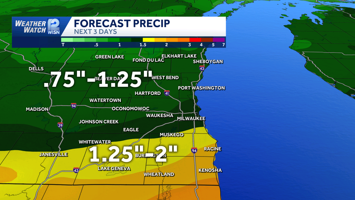 Southeast Wisconsin to see rain through most of Wednesday