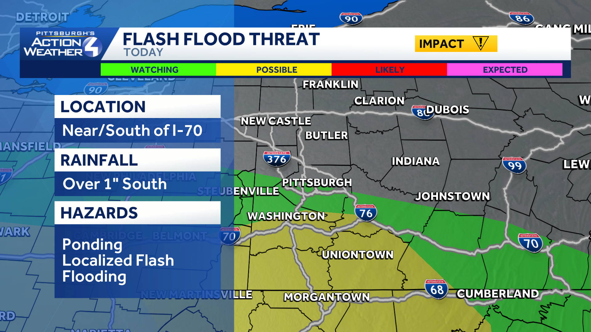 Impact Day: Flood watch in effect for some counties