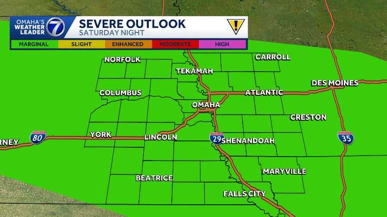 Omaha weather: Strong to severe storms possible late Saturday