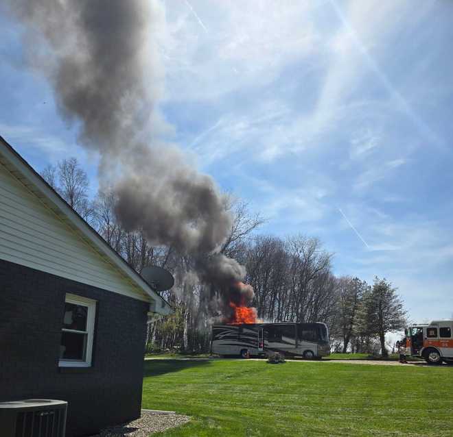 Fire crews quickly contain RV fire in York County