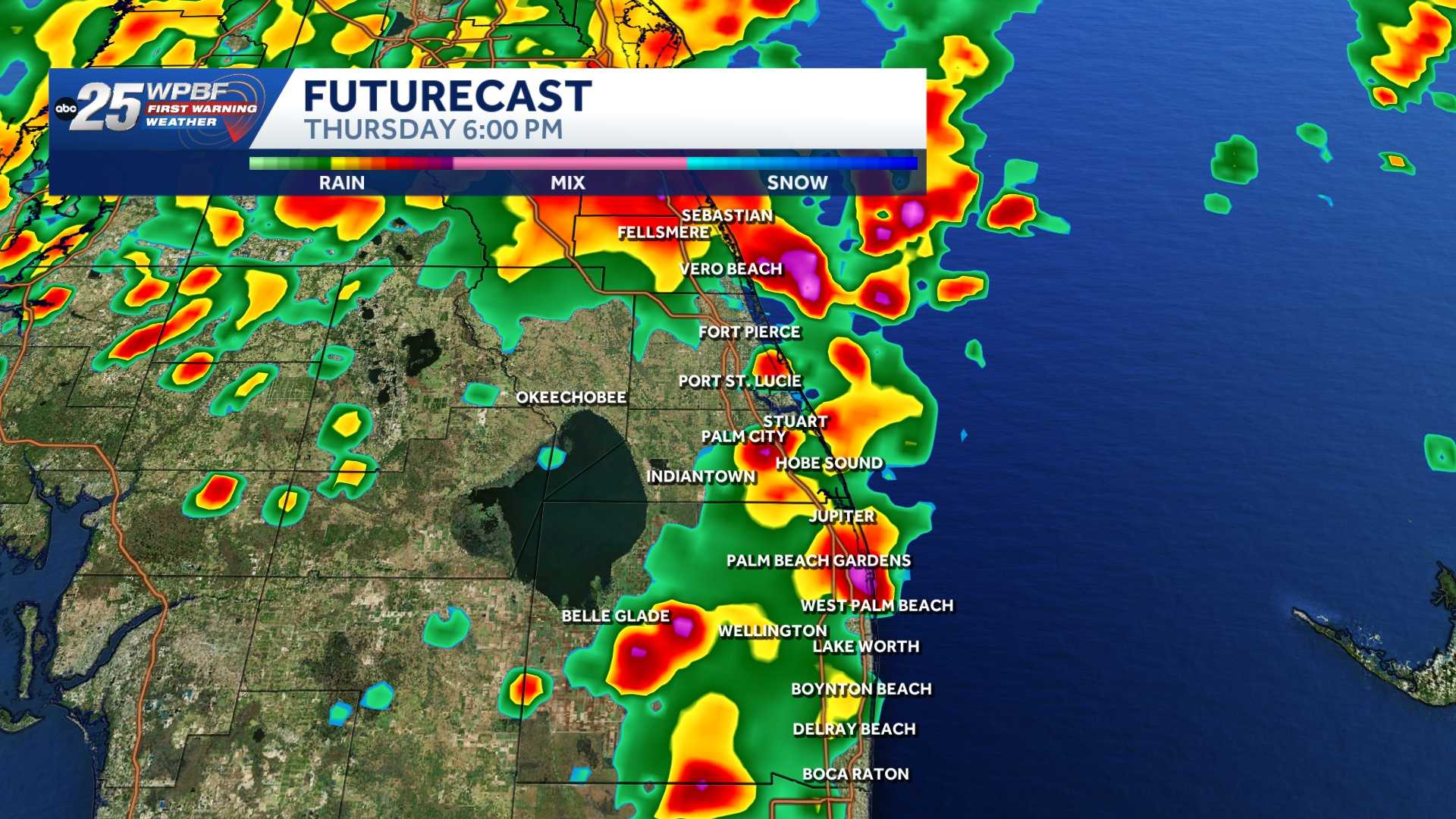 Rain and storms slam already saturated ground in South Florida with 60% coverage Thursday