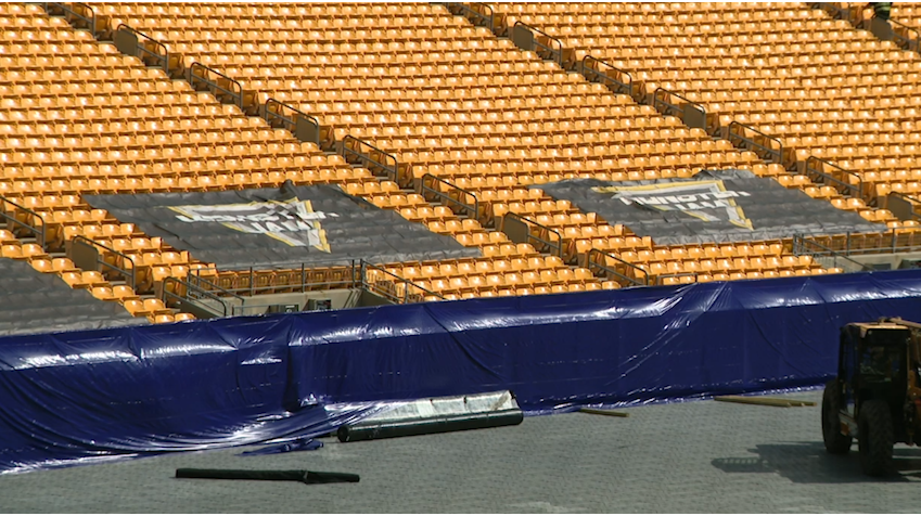 Preparations underway at Acrisure Stadium for Monster Jam this weekend