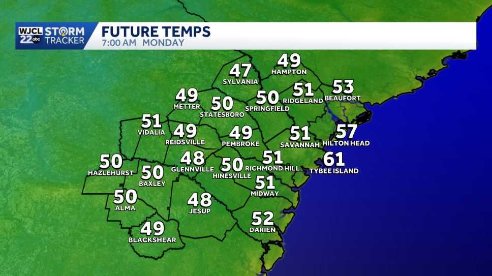 Sunny start to the work week for Southeast Georgia and the Lowcountry ...
