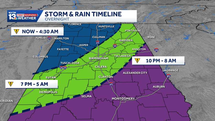 Weekend storms could impact events happening in Alabama