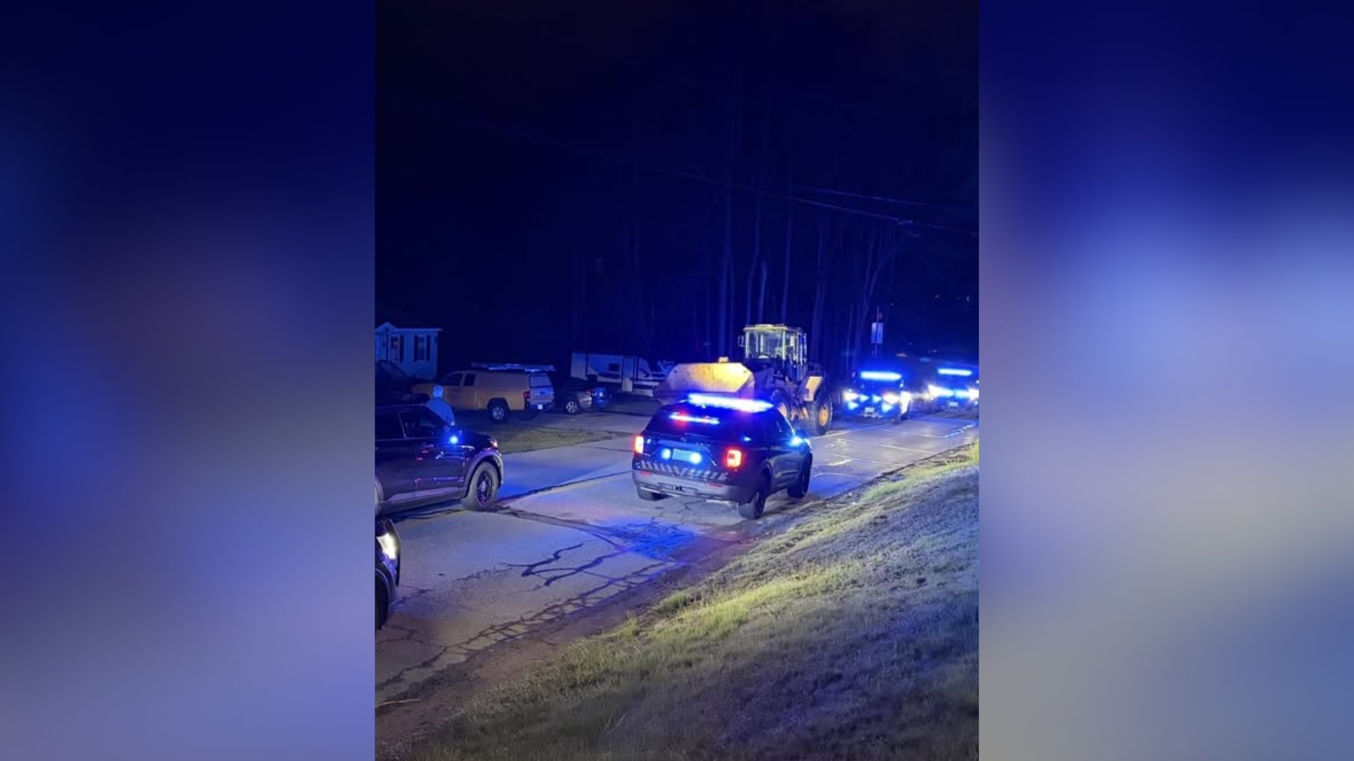 Man arrested after leading police on chase in front-end loader