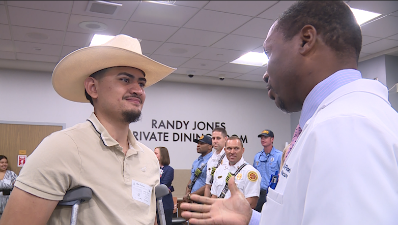 wpbf.com - Jolie Rodriguez - Motorcycle crash survivor reunites with Fort Pierce hospital team