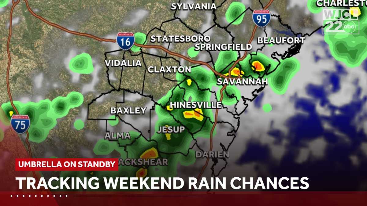 When you may need to dodge a few showers & thunderstorms this weekend in SE Georgia, Lowcountry