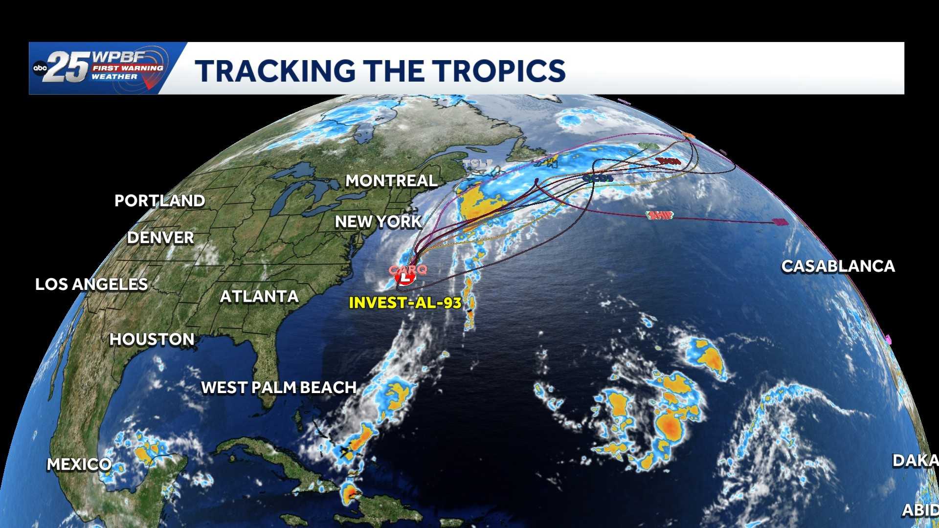 Invest 93-L brings dangerous surf to parts of East Coast as low pressure tracks off North Carolina
