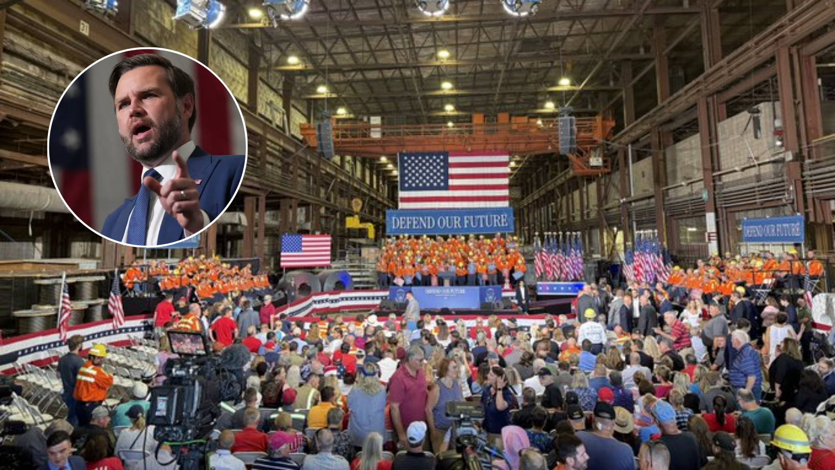 VP Vance returns to Ohio hometown for economic announcement at Cleveland-Cliffs steel plant; Trump stumps for Darline Graham in South Carolina