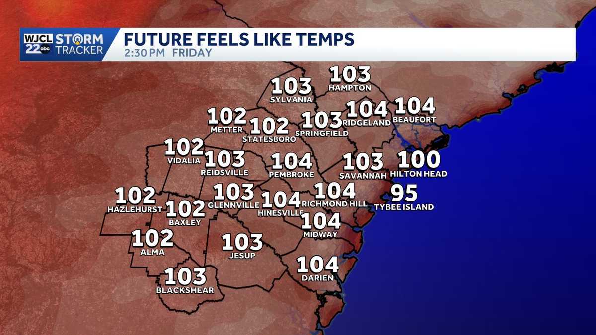 Tracking rain chances and the next round of hot temperatures for Coastal Georgia, Lowcountry