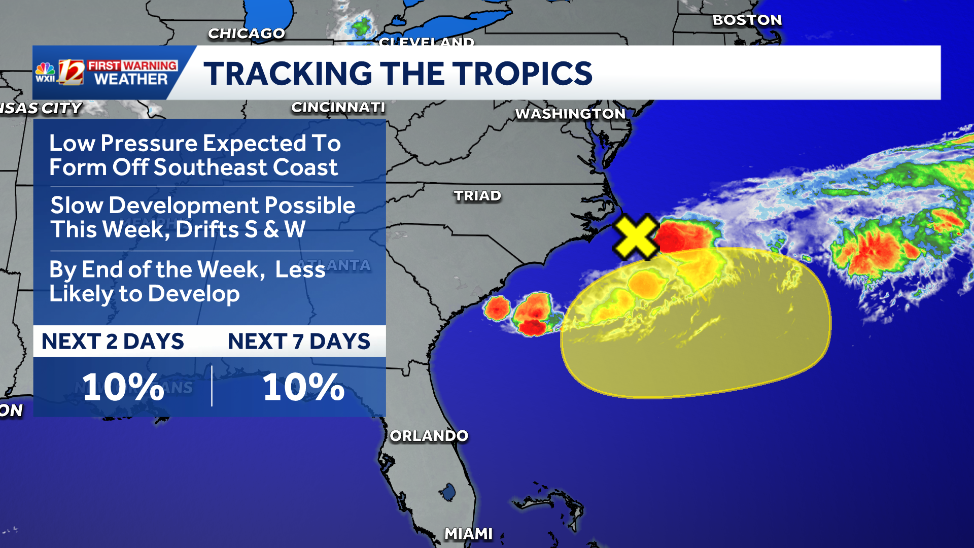 Tropical development chances for this week off the Southeast Coast | Here's what to expect