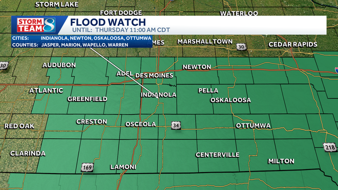 Flood Watch for central Iowa through 11am Thursday flood watch for central iowa through 11am thursday