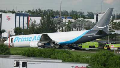 Five dead after Amazon cargo plane overruns runway at Miami International Airportwdsu