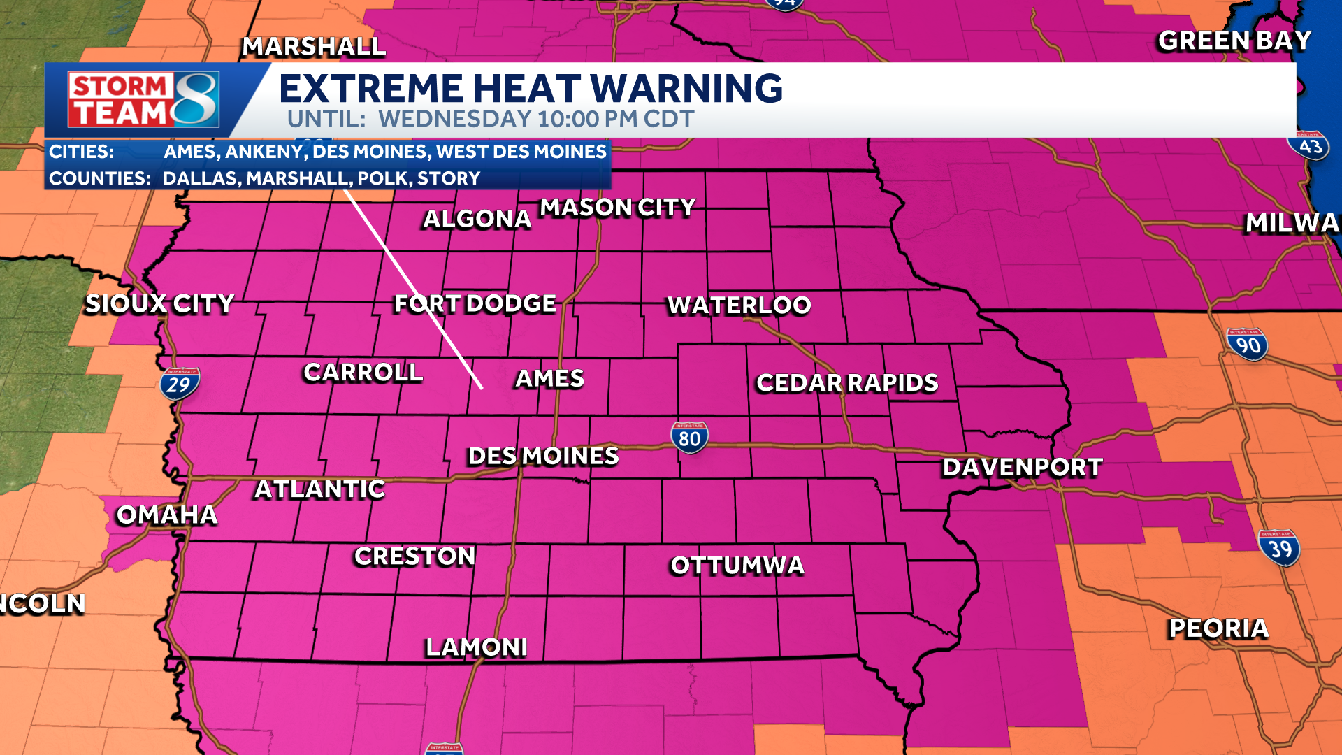 Iowa heat wave: How hot we'll get and how to stay safe - KCCI