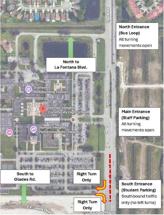 wpbf.com - Malcolm Shields - Construction near Olympic Heights High School to alter traffic patterns as school year begins