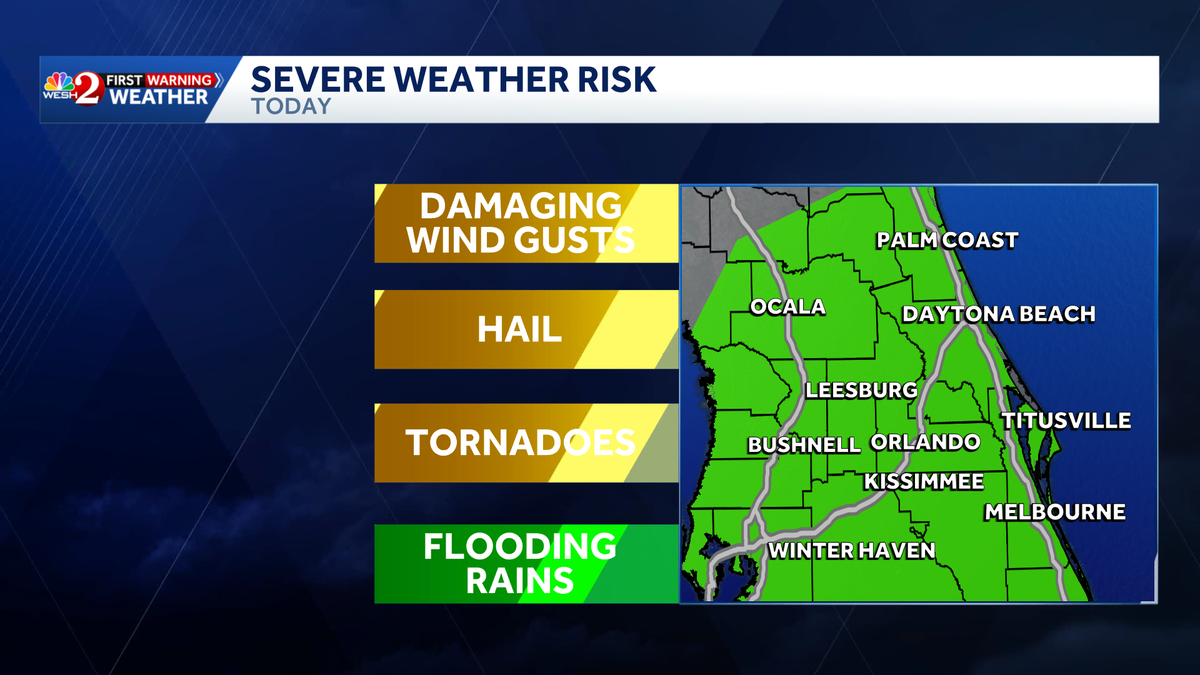 Strong storms bring flood concerns across Volusia County, with impacts near the coast
