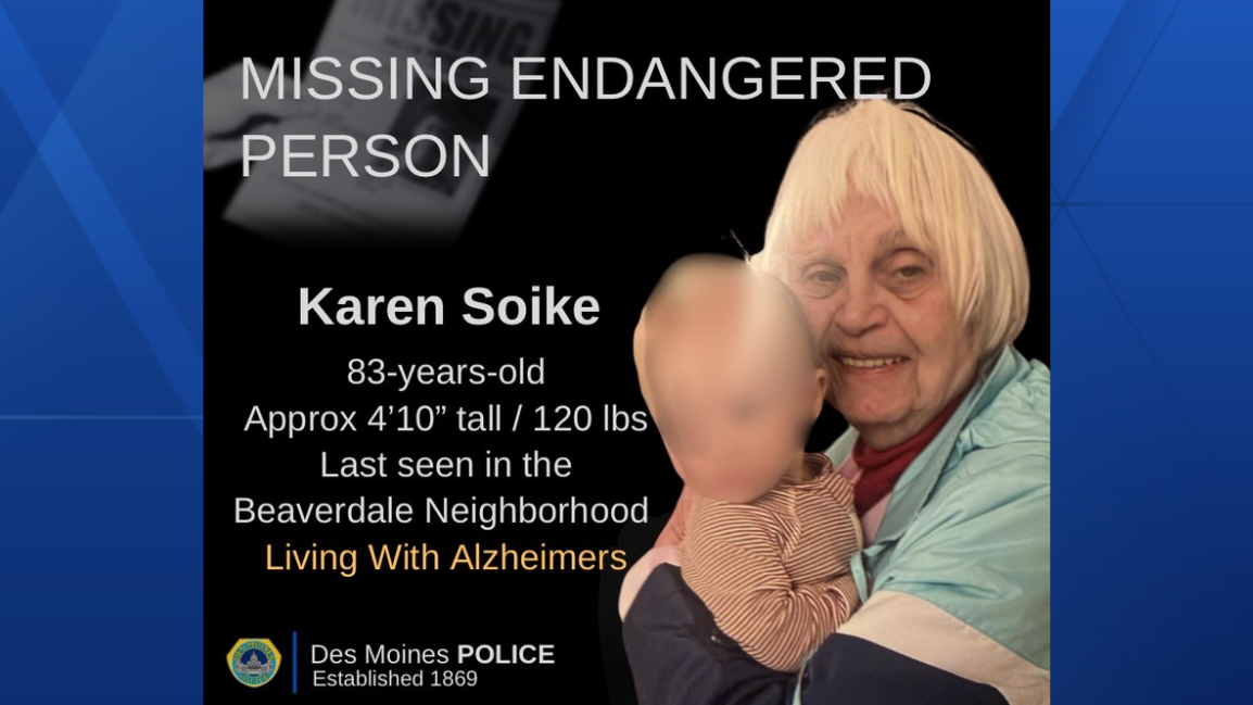 Des Moines police ask for help finding 83-year-old with Alzheimer's, may be near downtown