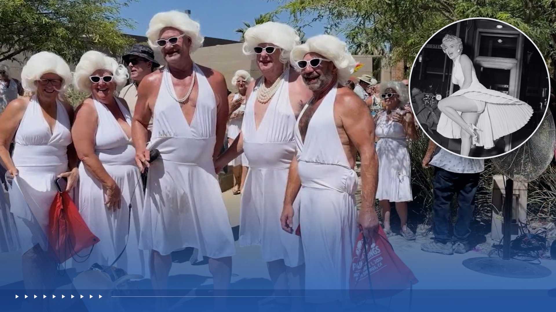 Marilyn Monroe fans, dressed in her iconic look, celebrate her 100th birthday