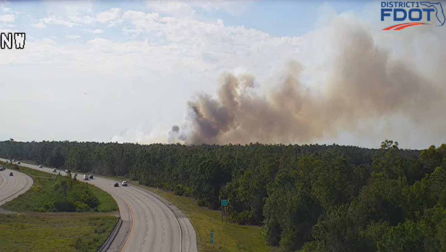 Breaking News: Brush fire burns on I-75 north of Bayshore Road in Charlotte County   1 HR