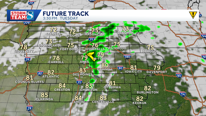 storms potentially developing near or east of i-35 this afternoon.