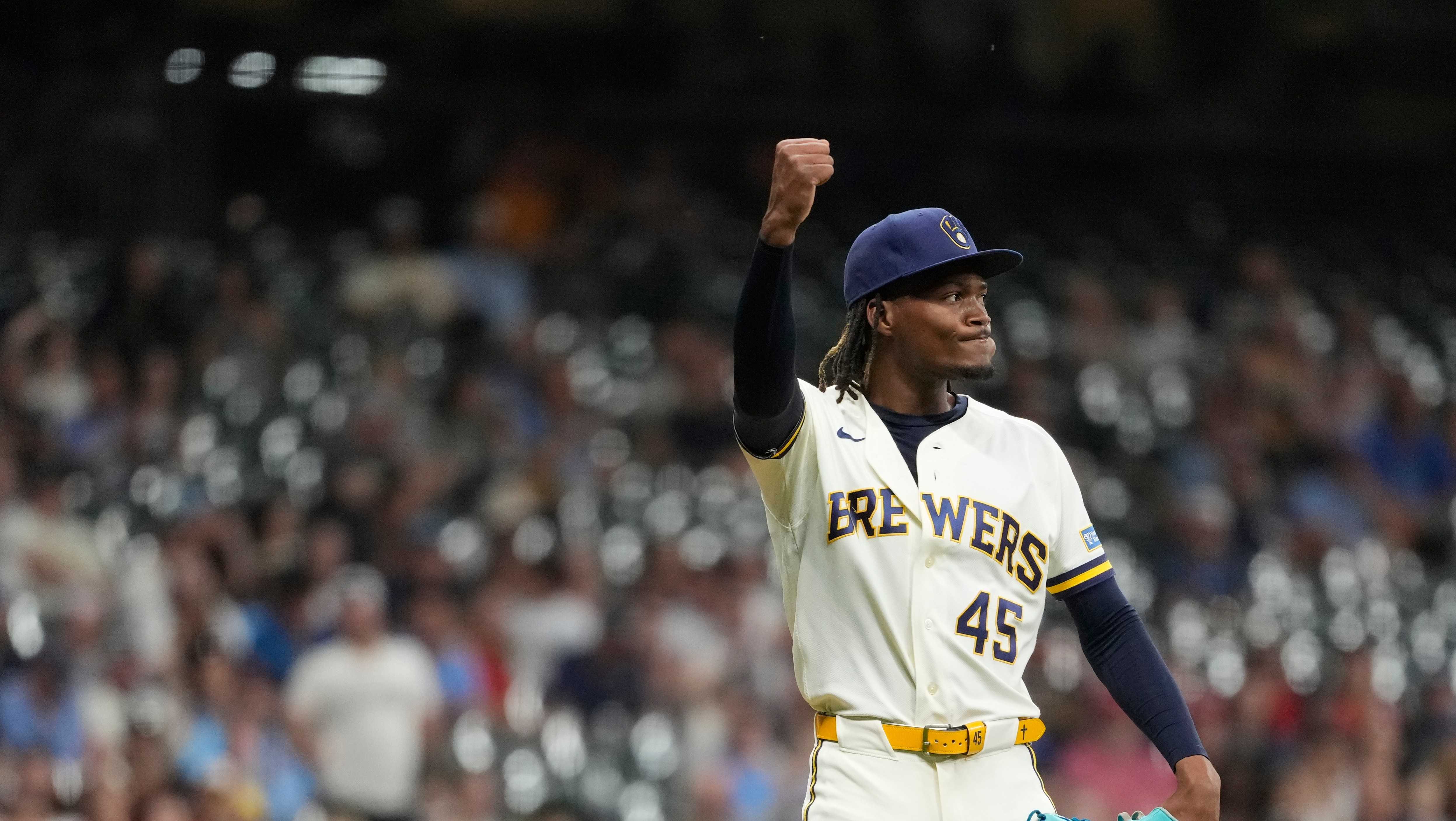 Milwaukee Brewers pitcher Abner Uribe suspended for 'crotch chopping' Cardinals