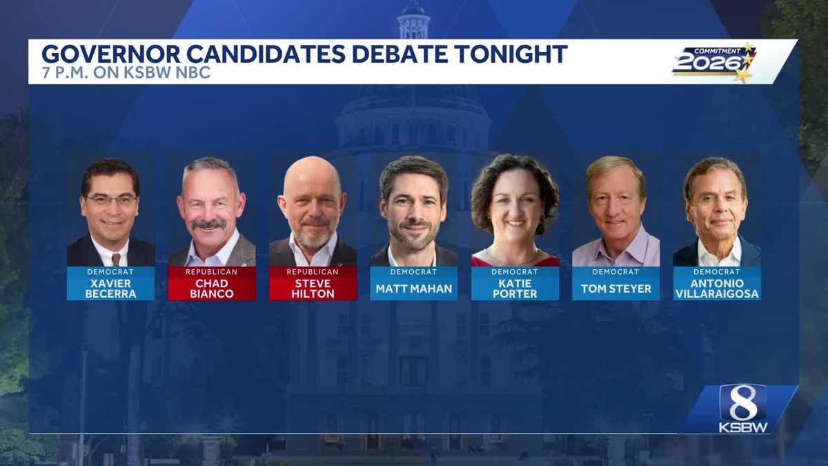 California governor candidates face off on key issues. Watch Wednesday’s debate.